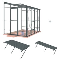 Lean-To 6ft5 x 8ft7 Anthracite *Ultimate Package*